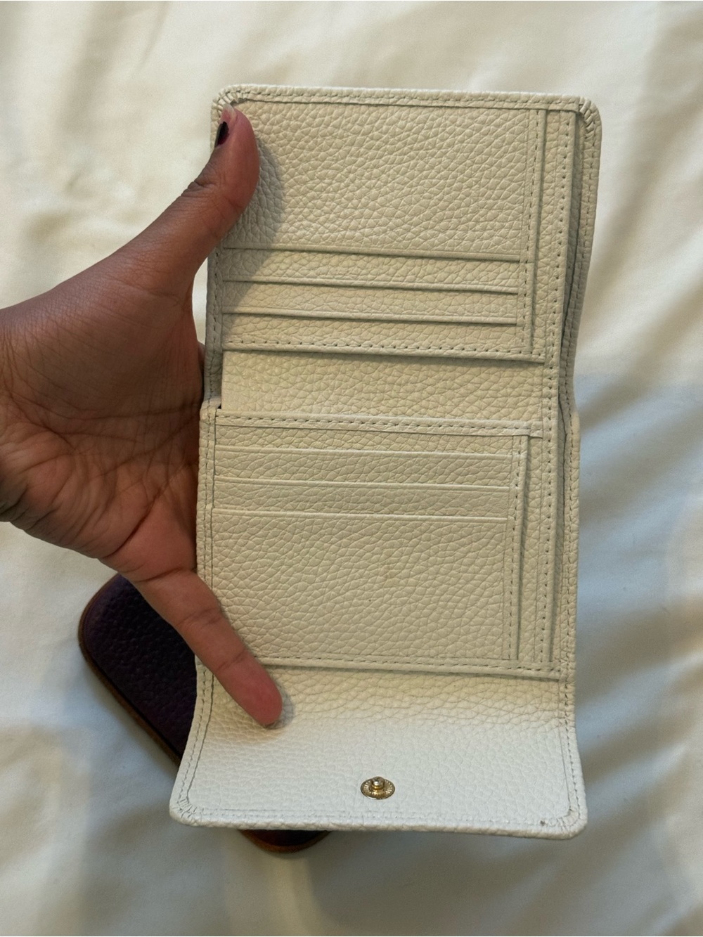 Dooney & Bourke | White Wallet + Burgundy Leather Key Pouch Bundle (2) - Picture 4 of 4